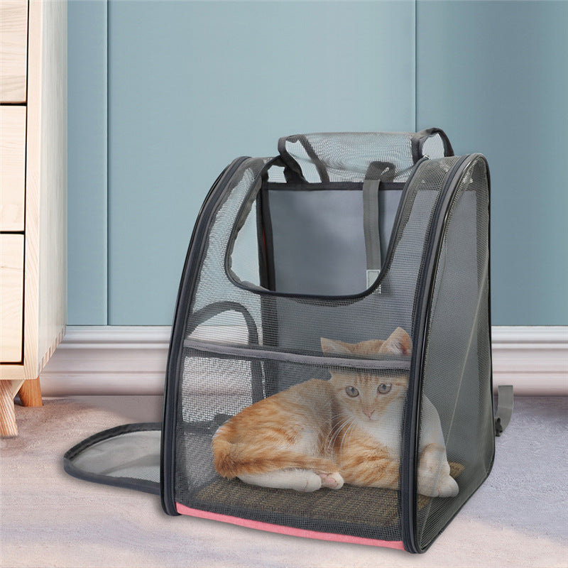 Luxury Space Capsule Pet Carrier Bag – Breathable Mesh Foldable Travel Bag for Cats & Dogs