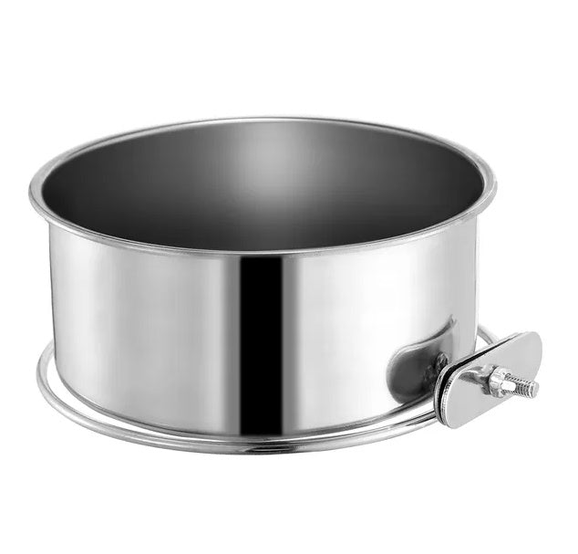 Stainless Steel Hanging Pet Bowl — Detachable Crate Food & Water Bowl for Dogs, Cats & Small Pets
