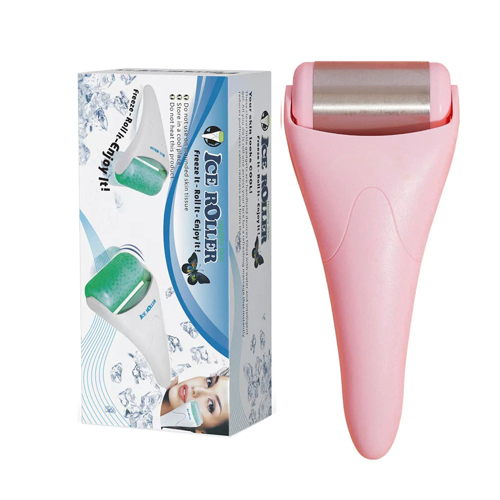 Luxury Facial Ice Roller Massage Tool — De-Puffing, Skin Tightening & Face Lifting Beauty Device