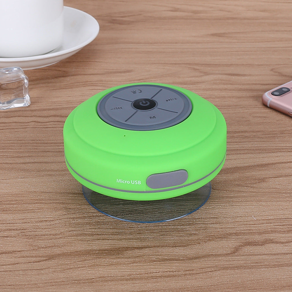 Waterproof Suction Cup Bluetooth Speaker — Shower & Outdoor Mini Speaker, BT 4.0, FM Radio, 5 Colors