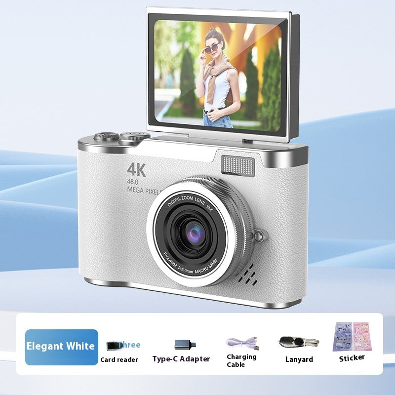 FlipShot™ HD Flip-Screen Vlog Camera — Entry-Level Digital Cam in 14 Pastel Colors