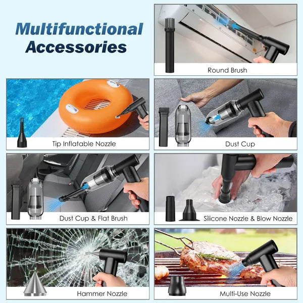 Electric Air Duster — 250,000RPM Brushless Motor, 10,000mAh Cordless Blower