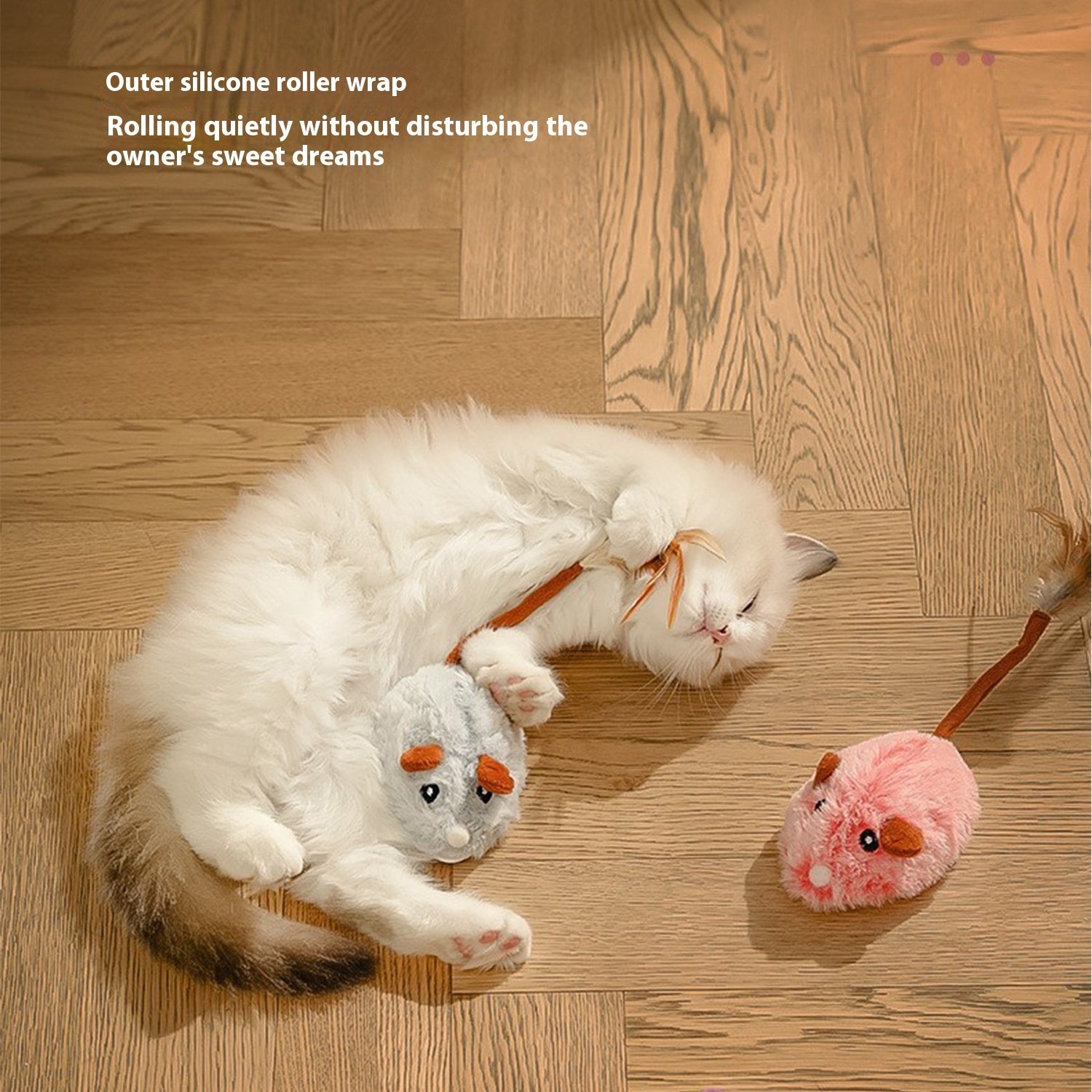 PawHunt Electric Mouse Cat Toy – Auto-Moving Plush Interactive Pole Toy for Cats | 3 Colors