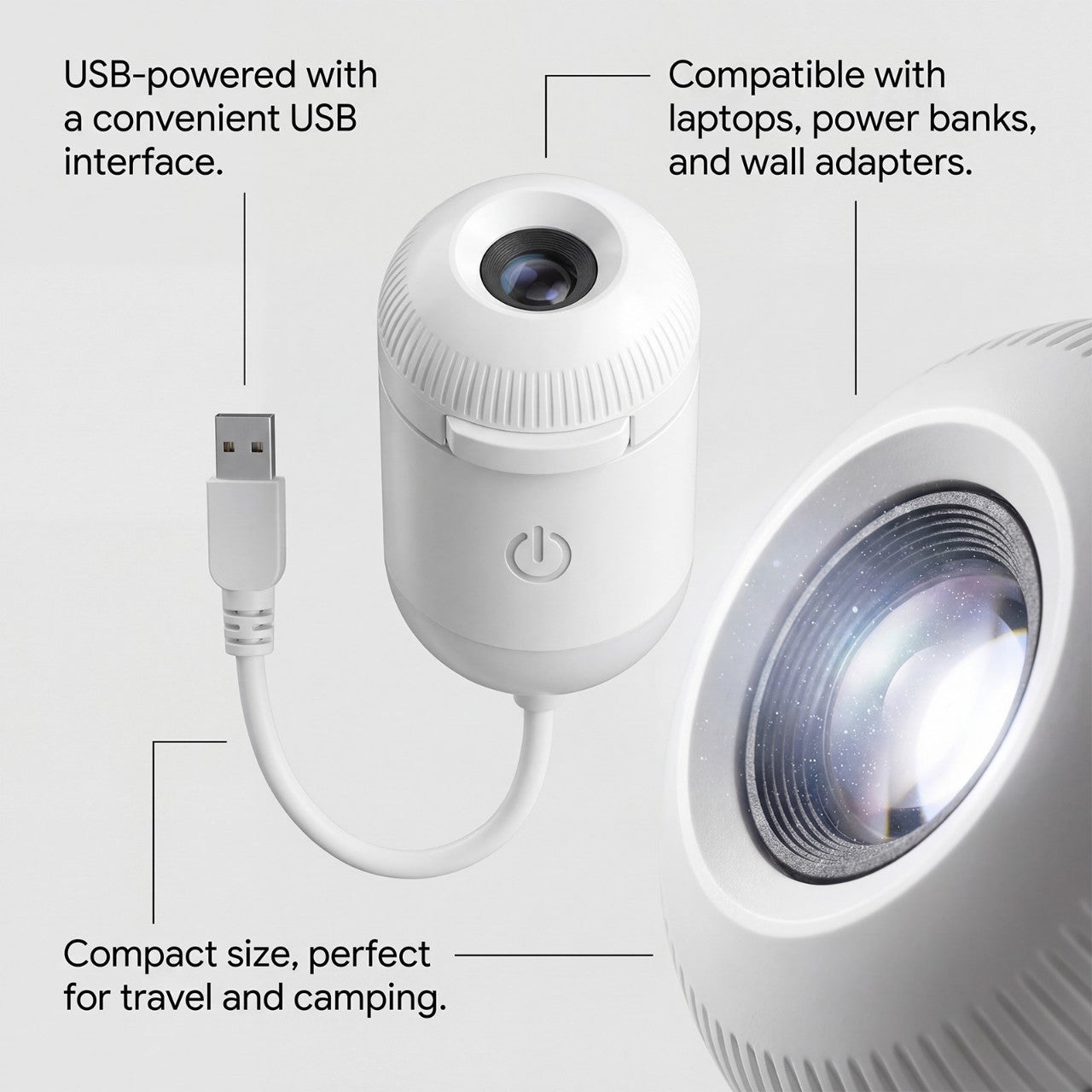 Luxury Starry Sky Projection Night Light — USB Ambient Mood Lamp for Bedroom & Nursery