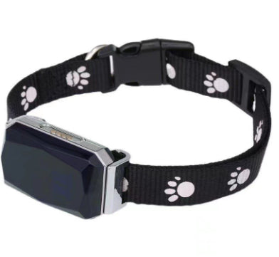 BeidouTrack GPS Pet Collar – Military-Grade Satellite Positioning with 500mAh Battery | Black & Red