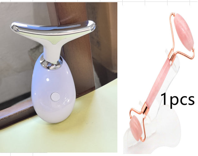 Luxury 7-Color LED EMS Face & Neck Beauty Massager — Negative Ion, Infrared, Ultrasonic Skin Rejuvenation