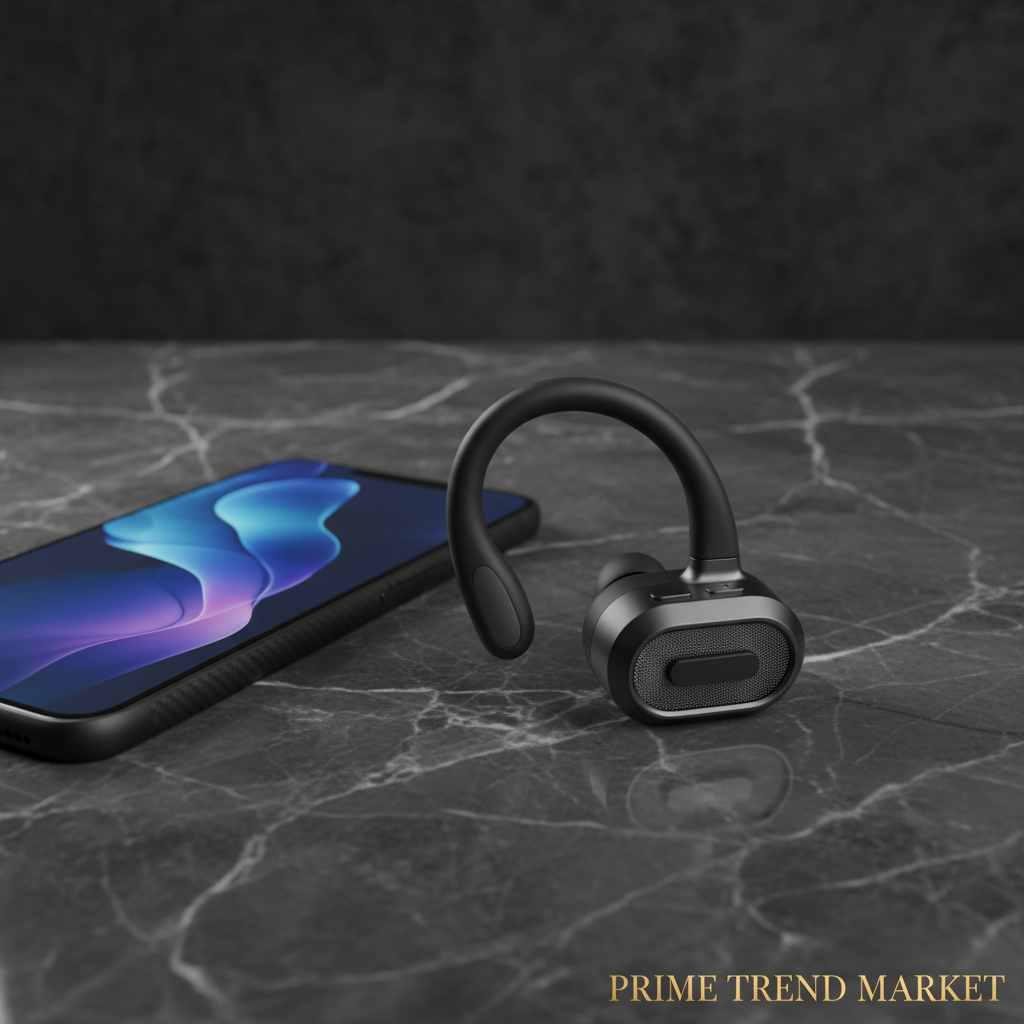 #1 — Hero: black headset on marble
