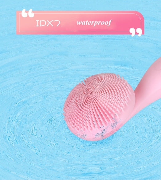 Sonic Silicone Face Cleansing Brush | 4-Mode Vibration Deep Pore Cleanser with Gold Charging Dock