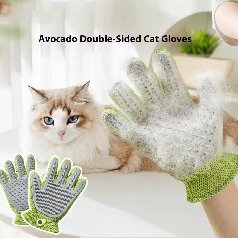 "Double-sided pet grooming gloves for cats and dogs"
"Person bathing cat with grooming gloves"
"Pet grooming glove with silicone tips"
"Dog being brushed with grooming gloves"
"Pet hair removal gloves in use"
"Grooming gloves removing loose pet hair"
"Silicone pet grooming gloves close-up"
"Cat enjoying massage with grooming gloves"
"Pet bath gloves with adjustable wrist strap"
"Grooming gloves for long-haired pets"
"Pet grooming gloves showing hair removal"
"Gentle pet grooming gloves for sensitive skin"
"