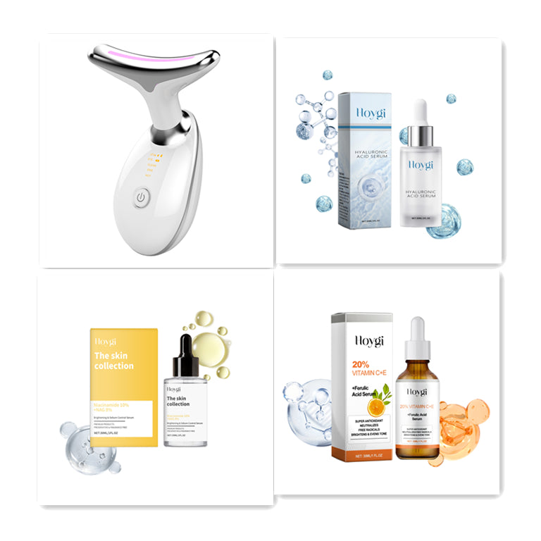 EMS Thermal Neck & Face Lifting Massager | LED Photon Microcurrent Wrinkle Remover