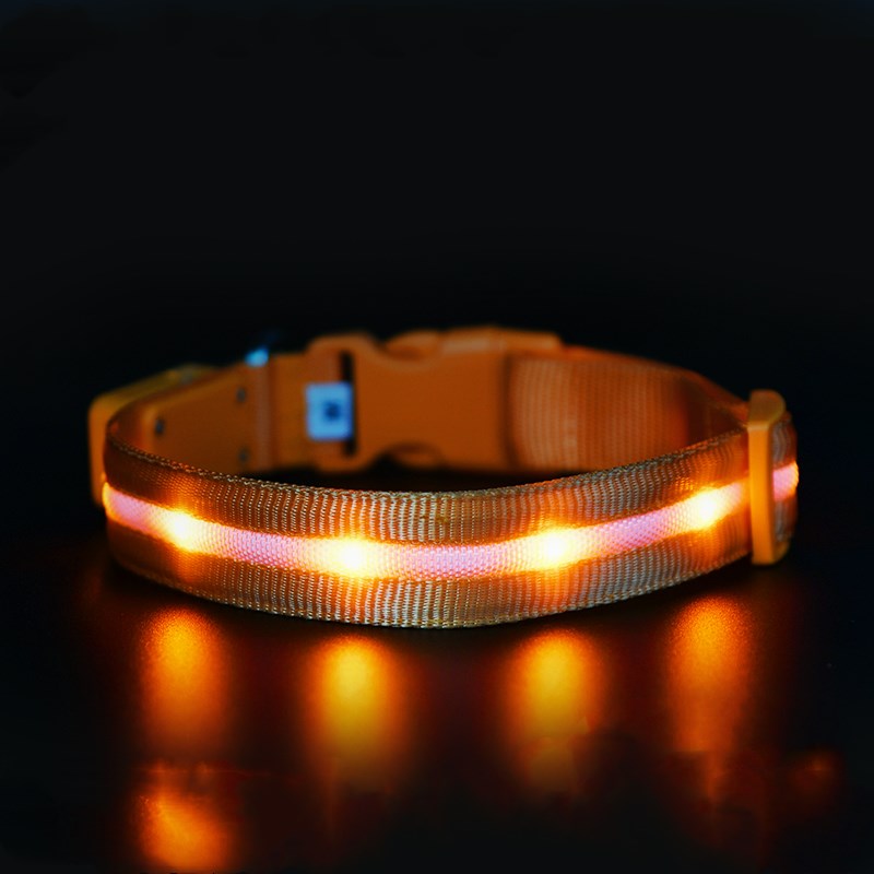 Luxury LED Safety Night Collar for Cats & Dogs — USB Rechargeable Luminous Pet Collar