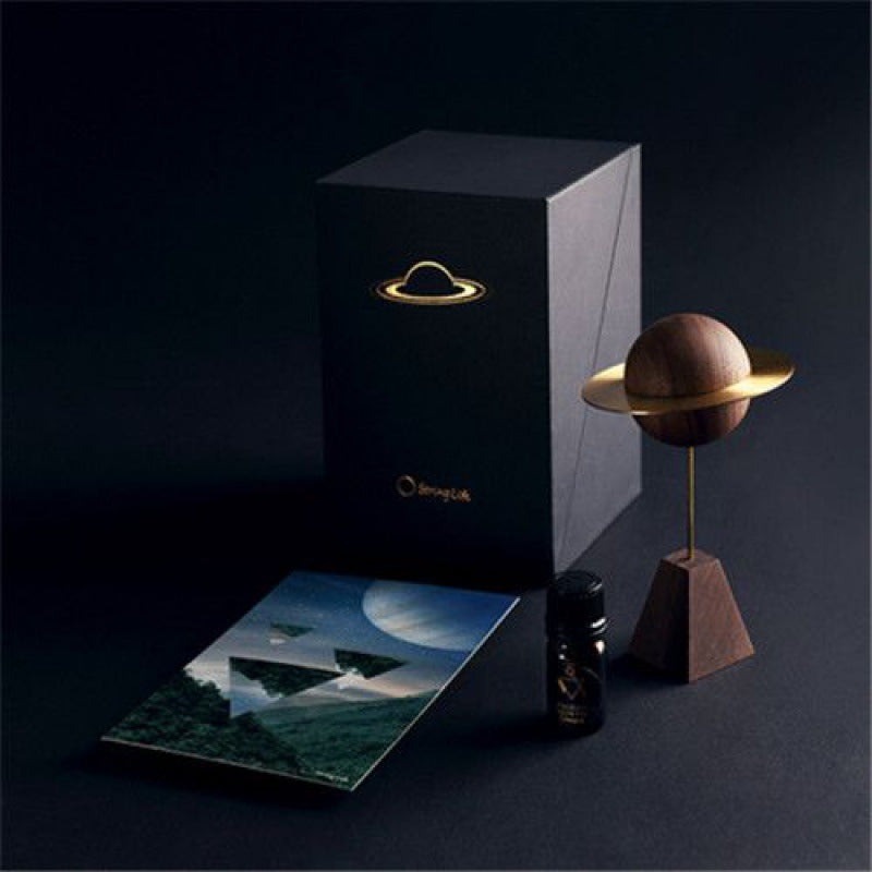 Luxury Asteroid Aromatherapy Oil Diffuser — Black Walnut Sculptural Home Scent