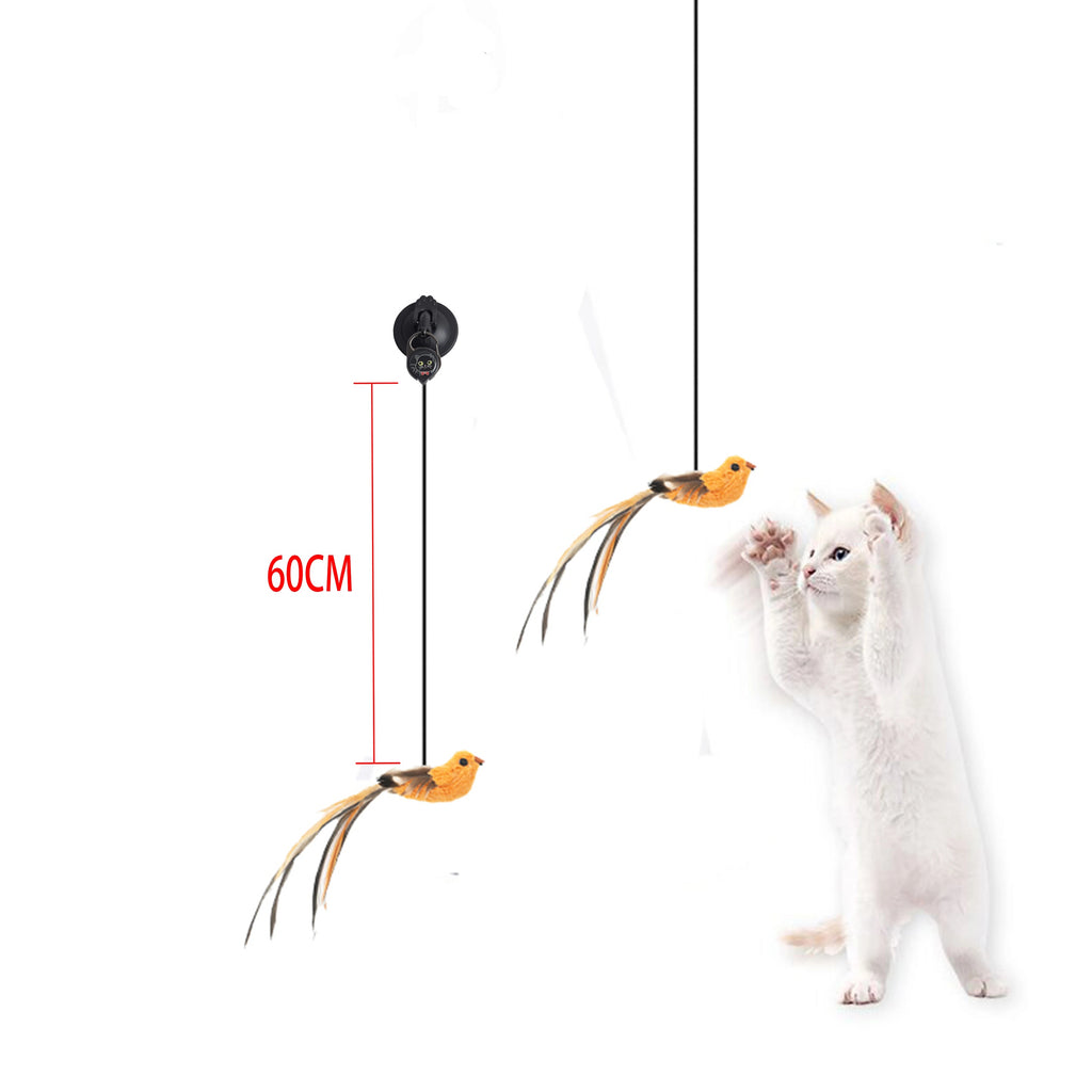 PawBird Auto-Lifting Feather Cat Toy – Automatic Rising Bird Teaser Interactive Puzzle Toy for Cats