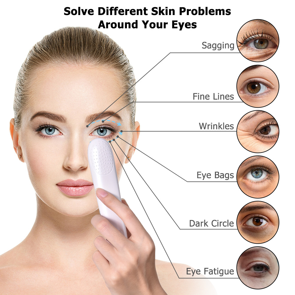 Luxury EMS Red Light Eye Beauty Massager — Dark Circles, Eye Bags, Fine Lines & Fatigue Relief Device