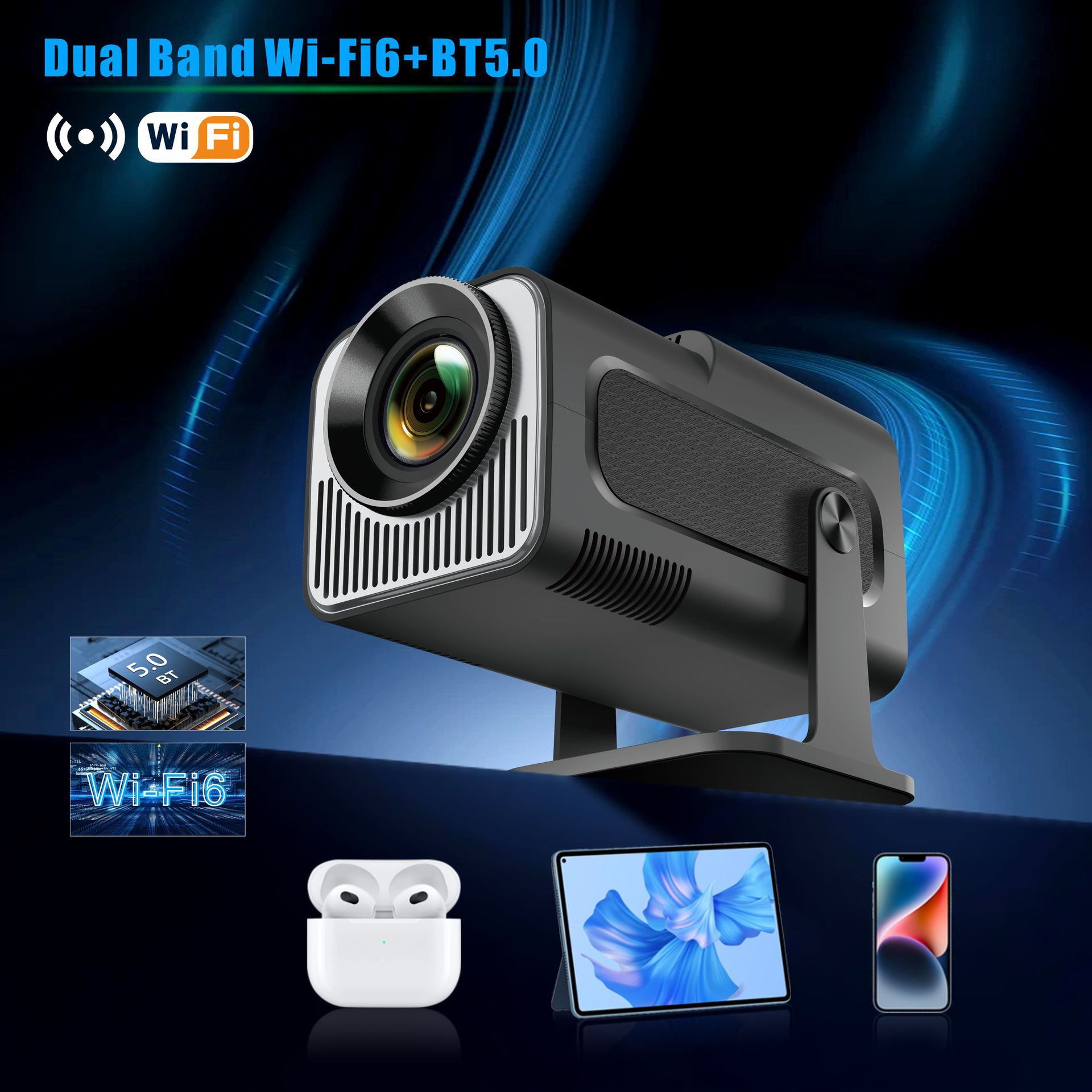 CinemaVision™ HY320 Mini Projector — 720P Android Smart Home Theater