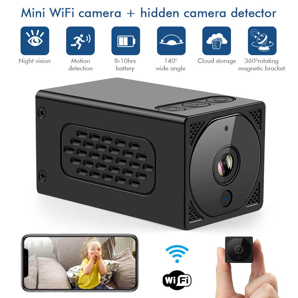 1080P Mini WiFi Hidden Security Camera — Night Vision, Motion Detection & Remote Viewing
