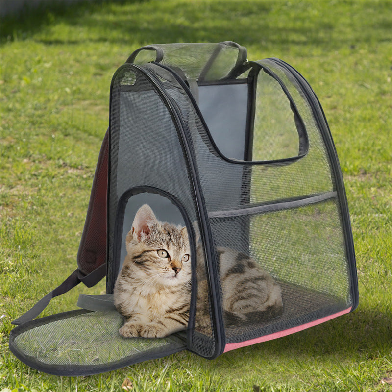 Luxury Space Capsule Pet Carrier Bag – Breathable Mesh Foldable Travel Bag for Cats & Dogs