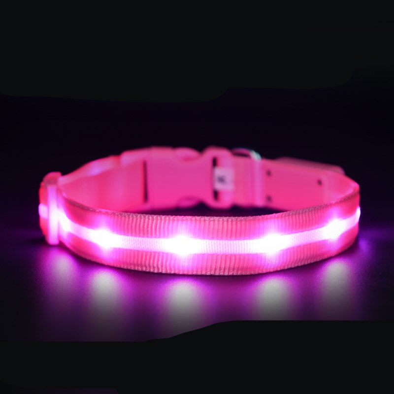 Luxury LED Safety Night Collar for Cats & Dogs — USB Rechargeable Luminous Pet Collar