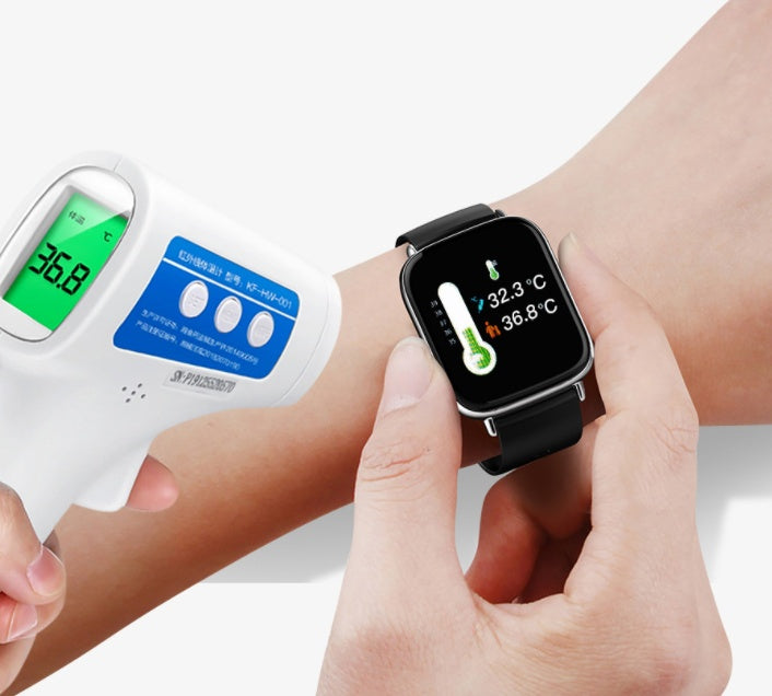 "Smart fitness watch with blood pressure monitor"
"Full touch screen fitness tracker watch"
"Smart watch displaying heart rate monitoring"
"Bluetooth fitness watch with health tracking features"
"Waterproof smart watch for exercise tracking