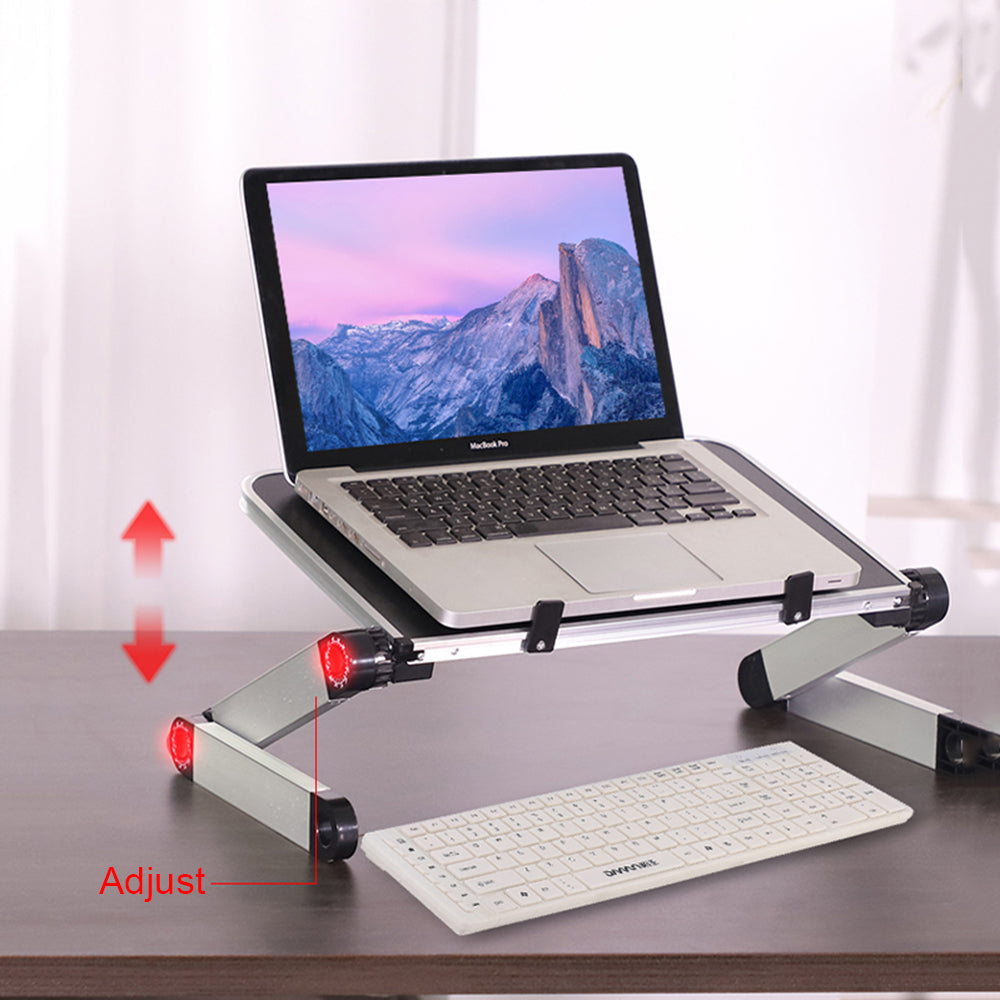 Foldable Laptop Stand & Ergonomic Tablet Holder | 360° Adjustable Height for Bed, Sofa & Desk