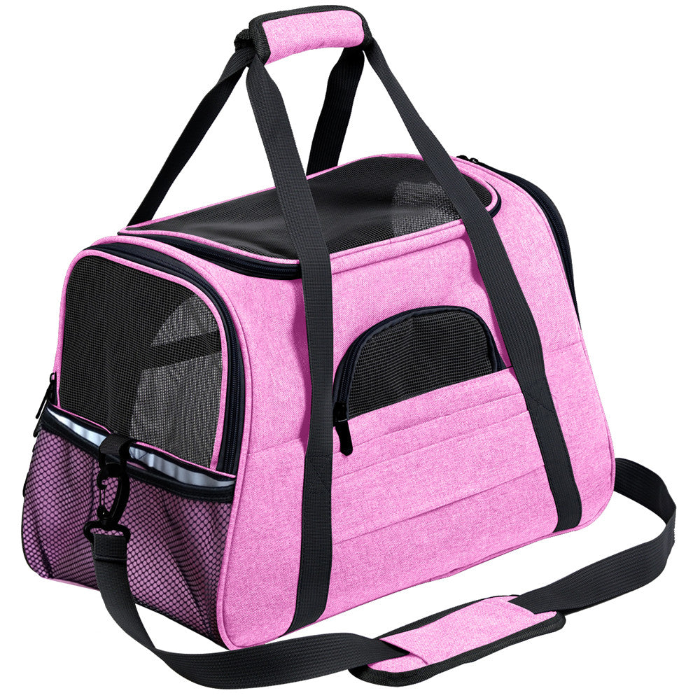 Luxury Breathable Foldable Pet Carrier Bag – Soft-Sided Travel Handbag for Cats & Dogs