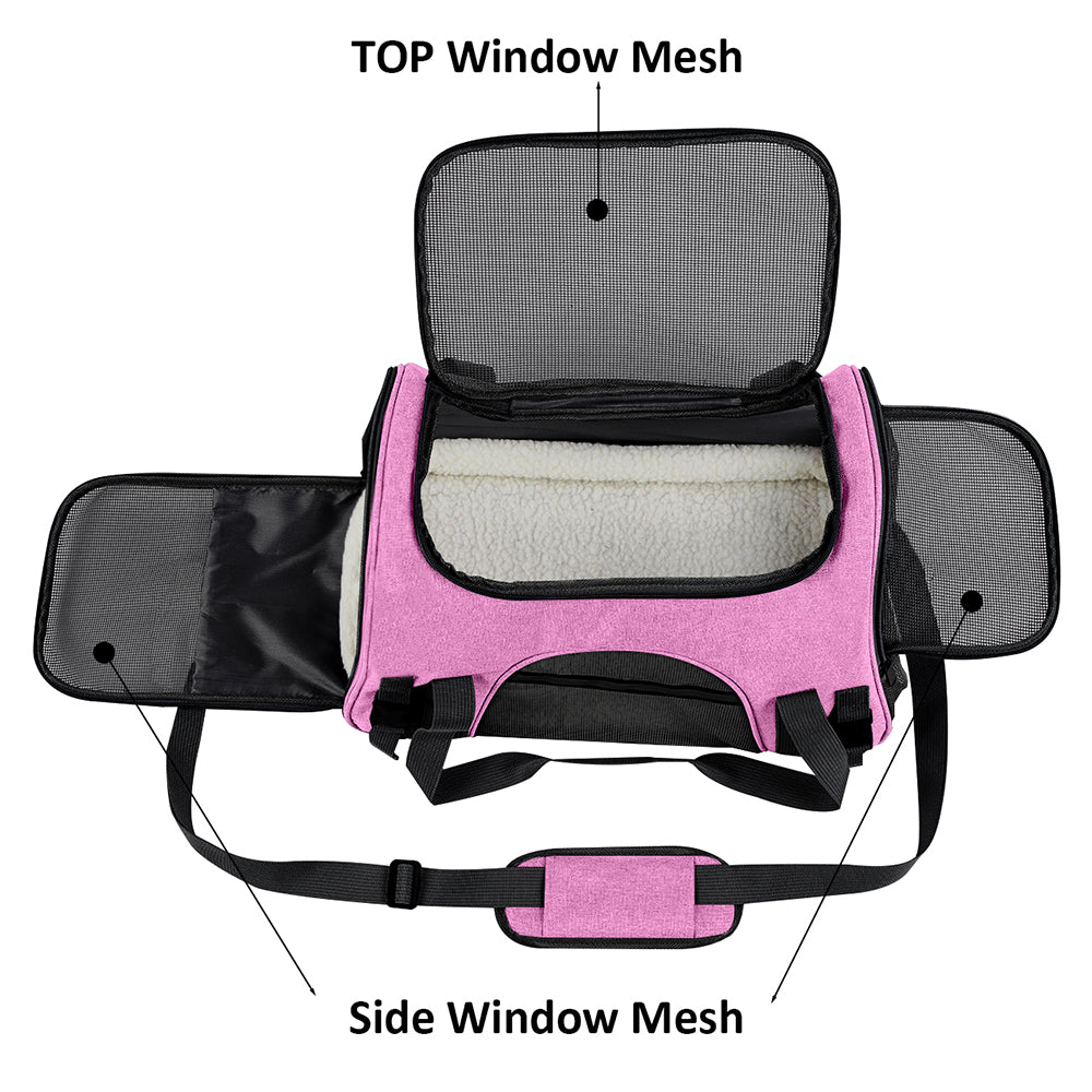 Luxury Breathable Foldable Pet Carrier Bag – Soft-Sided Travel Handbag for Cats & Dogs