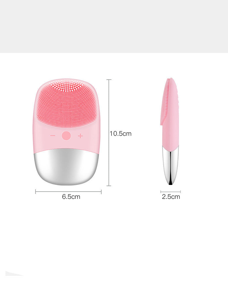 Luxury Mini Silicone Electric Face Cleansing Brush — USB Sonic Skin Purifier