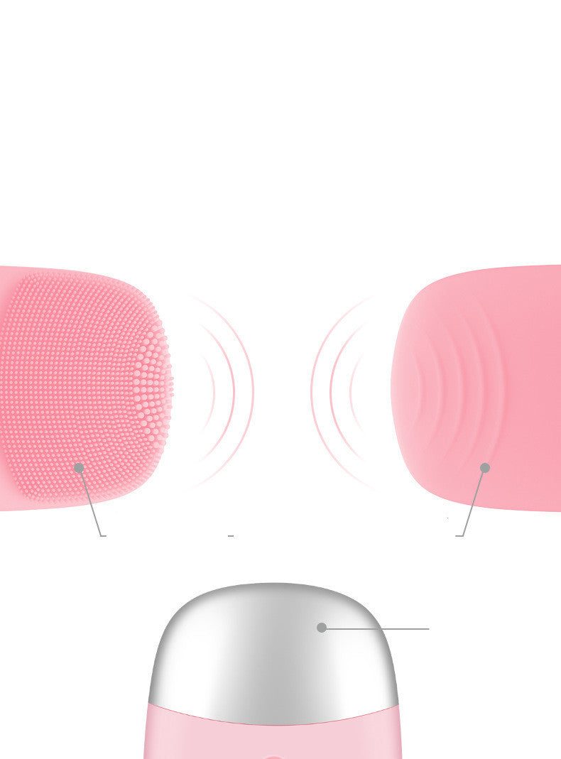 Luxury Mini Silicone Electric Face Cleansing Brush — USB Sonic Skin Purifier