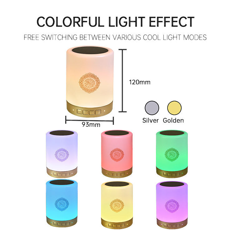 Remote Control LED Bluetooth Speaker — 2-in-1 Ambient Lamp & Wireless Speaker, Colorful Light, USB