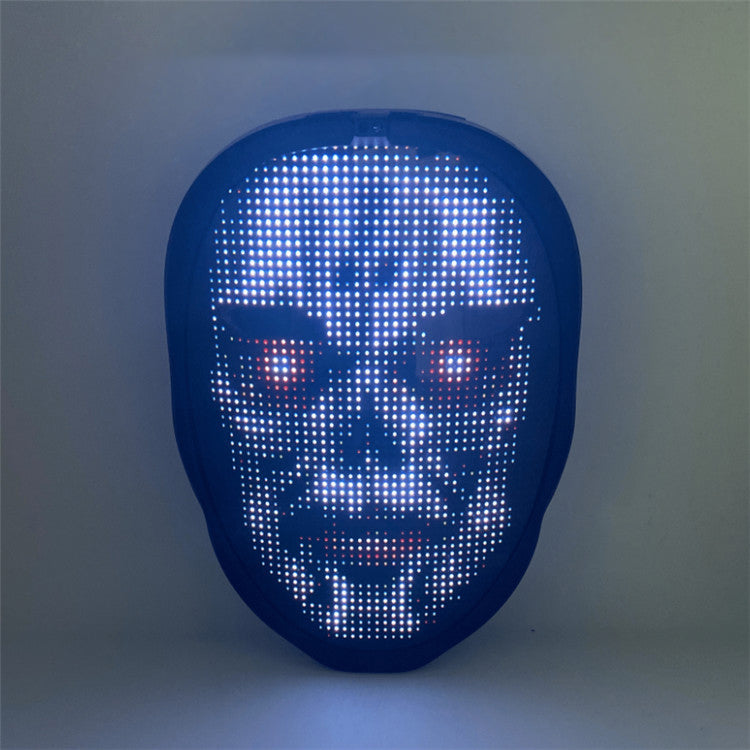 APP-Controlled LED Face-Changing Glowing Mask | Music Reactive DIY Party Mask