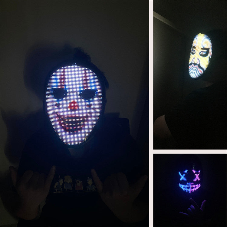 APP-Controlled LED Face-Changing Glowing Mask | Music Reactive DIY Party Mask
