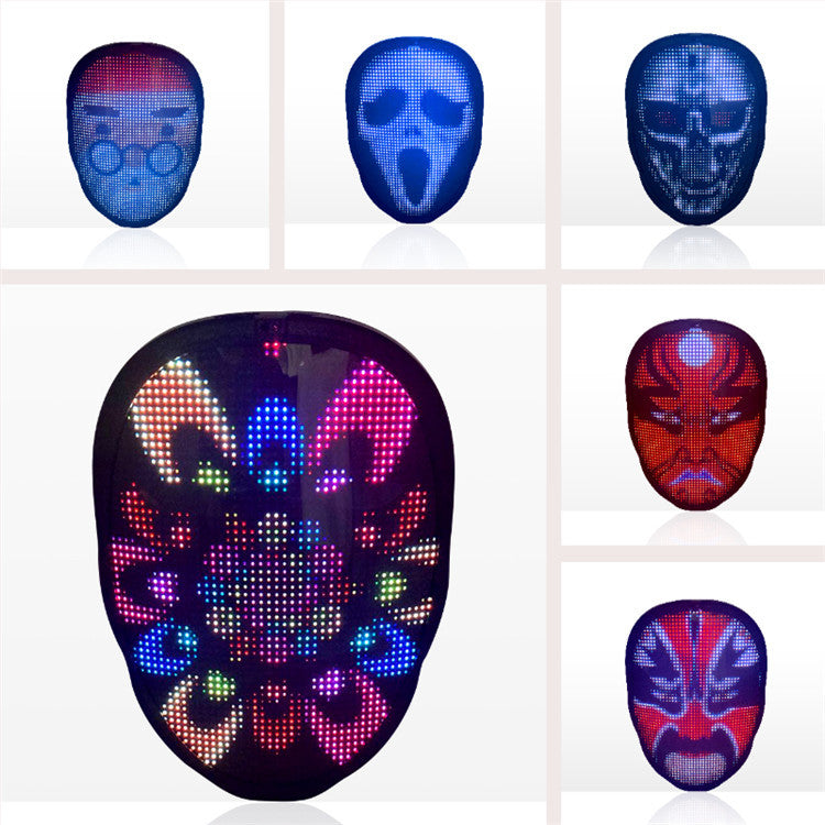 APP-Controlled LED Face-Changing Glowing Mask | Music Reactive DIY Party Mask