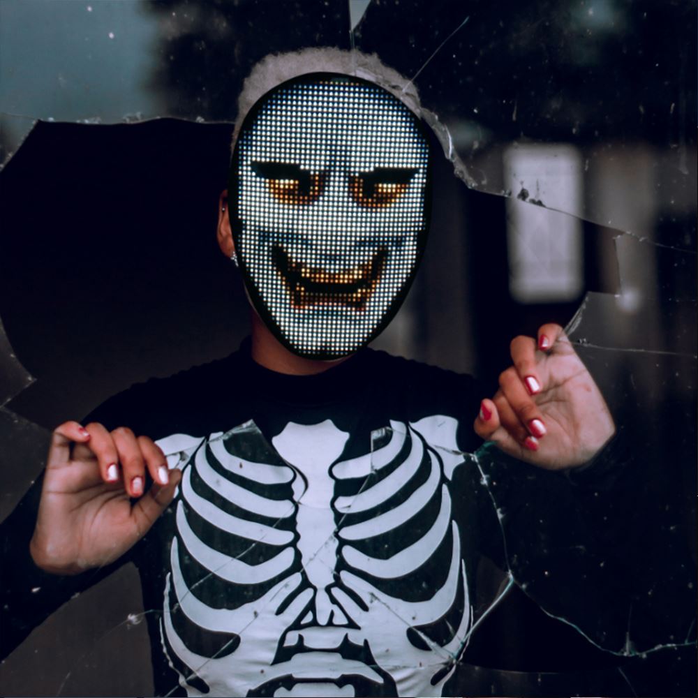 APP-Controlled LED Face-Changing Glowing Mask | Music Reactive DIY Party Mask
