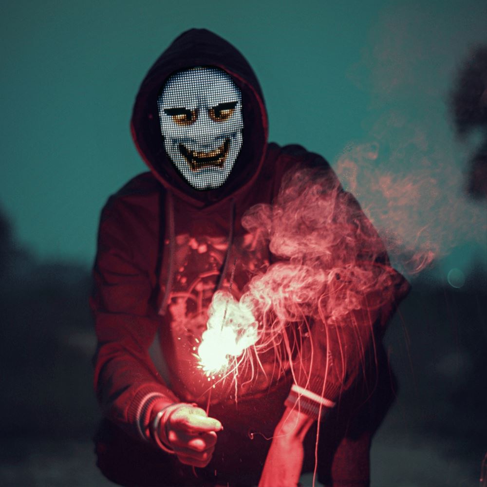 APP-Controlled LED Face-Changing Glowing Mask | Music Reactive DIY Party Mask
