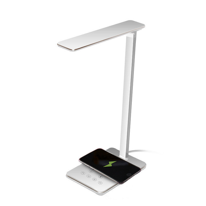 2-in-1 LED Desk Lamp & Wireless Charger | Foldable Touch Dimmer Bedside Light