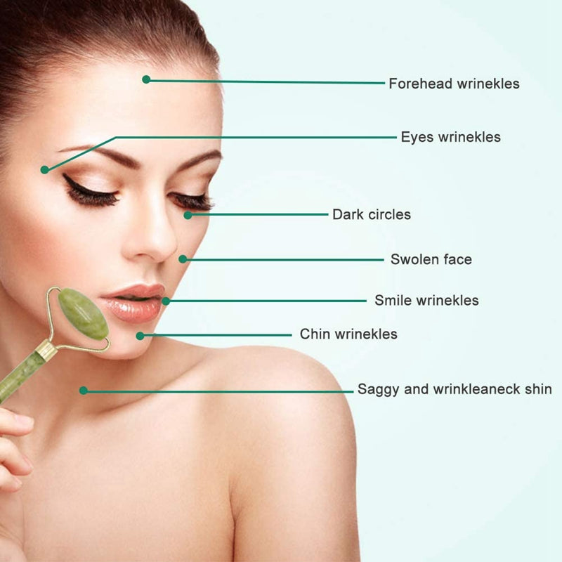 Luxury Crystal Gua Sha & Jade Roller Spa Set | Micro-needle Face Scraping Beauty Ritual