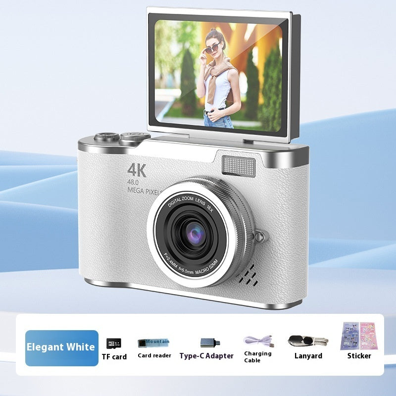 FlipShot™ HD Flip-Screen Vlog Camera — Entry-Level Digital Cam in 14 Pastel Colors