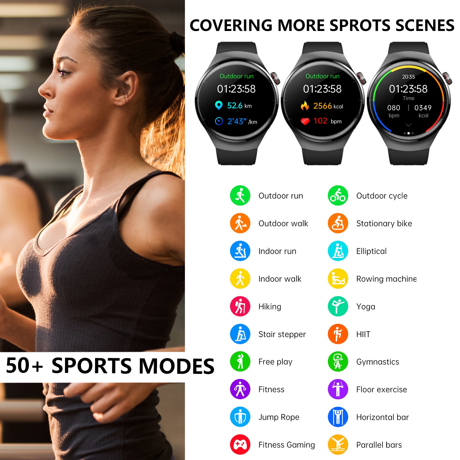 Smart Watch for Men & Women — Bluetooth Call, IP67 Waterproof, Heart Rate, SpO2 & 150+ Sports Modes