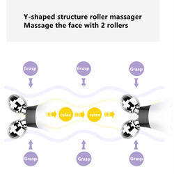 Luxury 3-Head Electric Roller EMS Facial Massager — Inductive Therapy, Skin Rejuvenation & Face Lifting Beauty Device