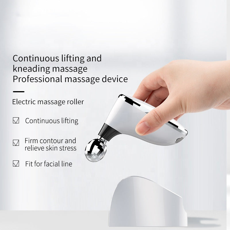 Luxury 3-Head Electric Roller EMS Facial Massager — Inductive Therapy, Skin Rejuvenation & Face Lifting Beauty Device