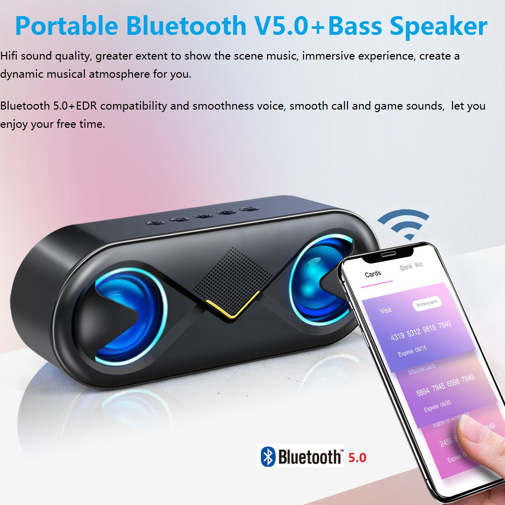 Premium Wireless Bluetooth Speaker — Dual Driver, Deep Bass & 6H Playtime