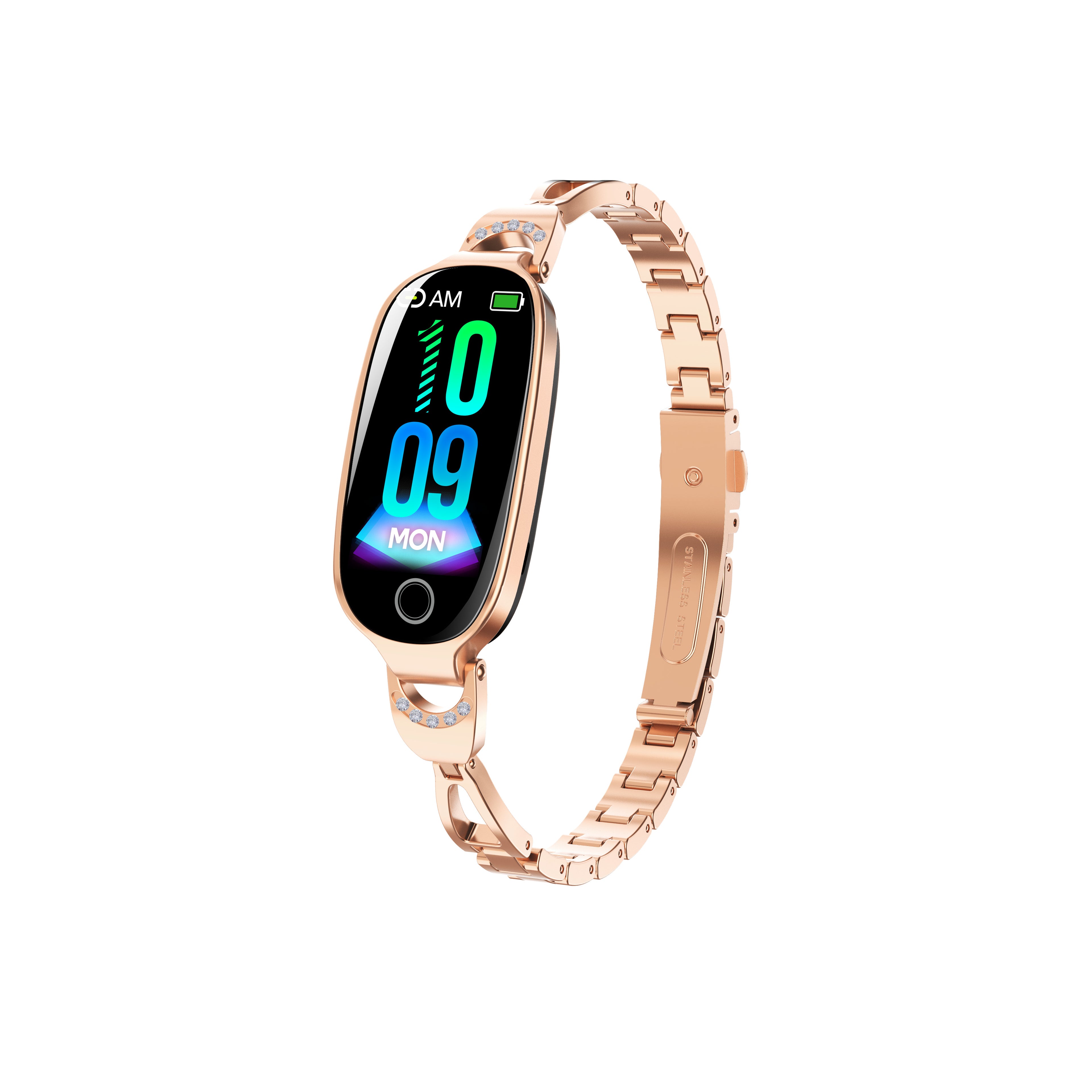 Luxury Women's Bling Smartwatch — Menstrual Cycle, Heart Rate, Remote Photography & More