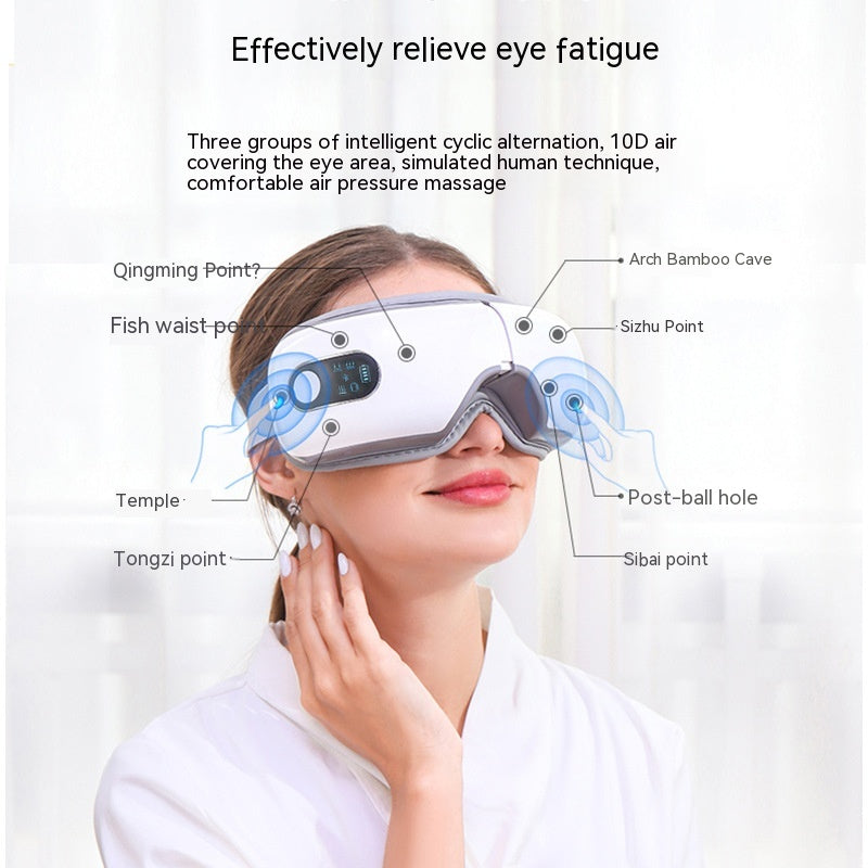 Luxury Smart Eye Massager | Bluetooth Heat Compress Vibration Eye Relief Device