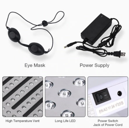7 Colors PDT LED Light Therapy Panel | Professional Skin Rejuvenation Acne Remover Anti-Wrinkle Red Light Treatment