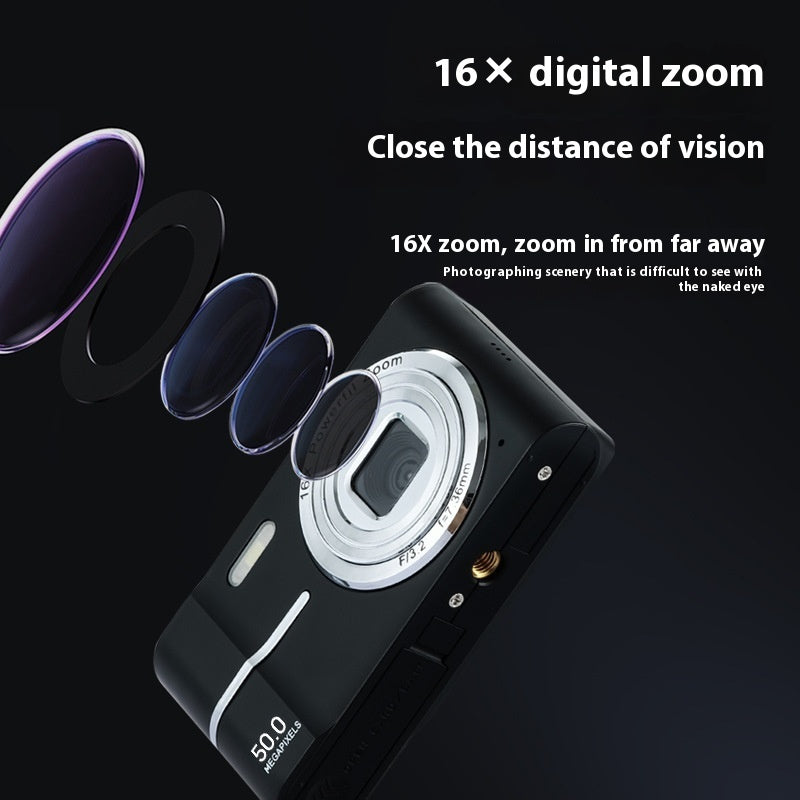 4K Mini Vlogging Camera for Students & Beginners — Pink, Green, Black & White