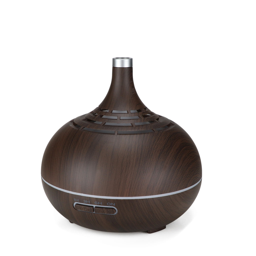 Luxury Wood Grain Ultrasonic Aroma Diffuser — Japandi Home Scent Decor