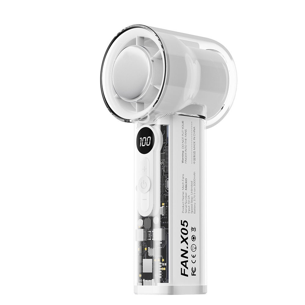 Semiconductor Ice Compress Cooling Fan — Portable Handheld Digital Display USB Fan