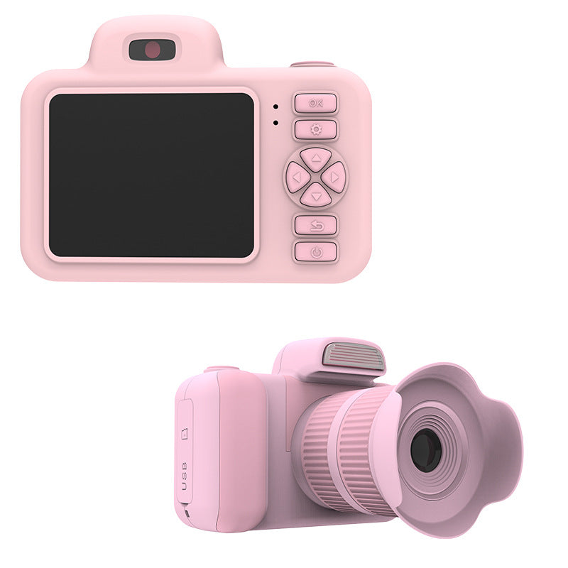 KidShot™ Mini HD Camera — Children's Digital DSLR-Style Cam in Black, Pink & Sky Blue
