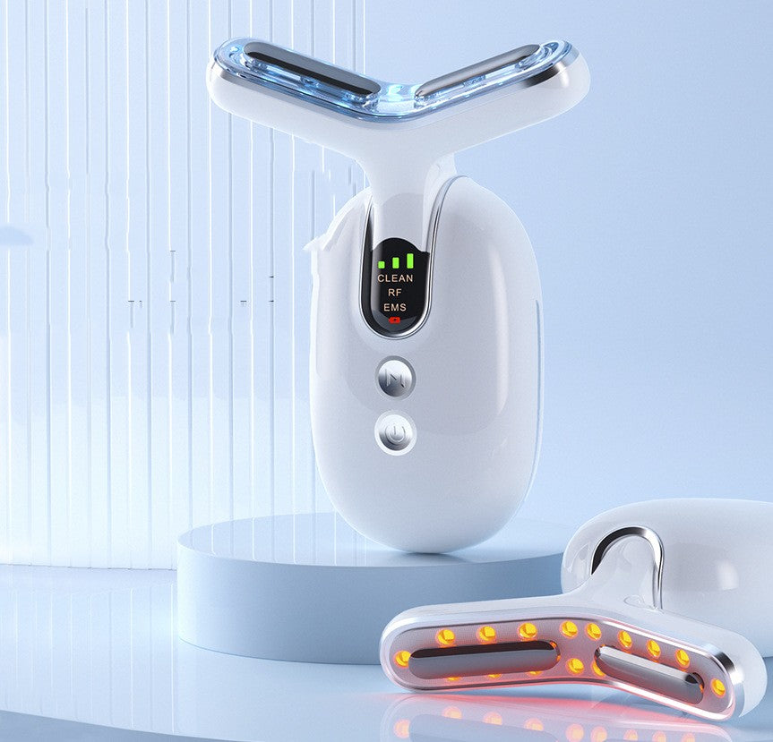 Luxury EMS Vibration Neck Beauty Massager — Skin Rejuvenation, Lifting & Firming Device