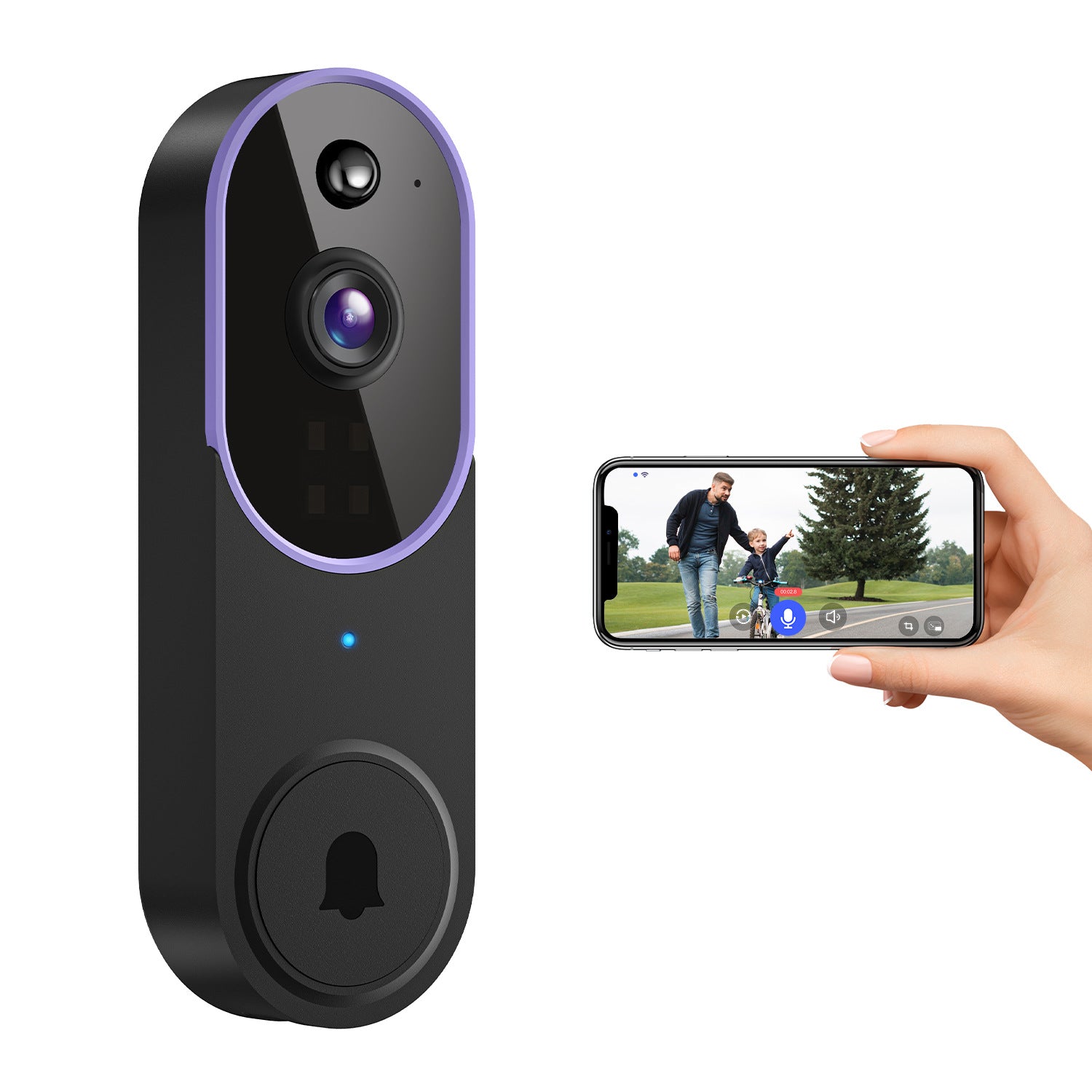 Smart Wireless Doorbell Camera – HD Video Intercom & Night Vision Security